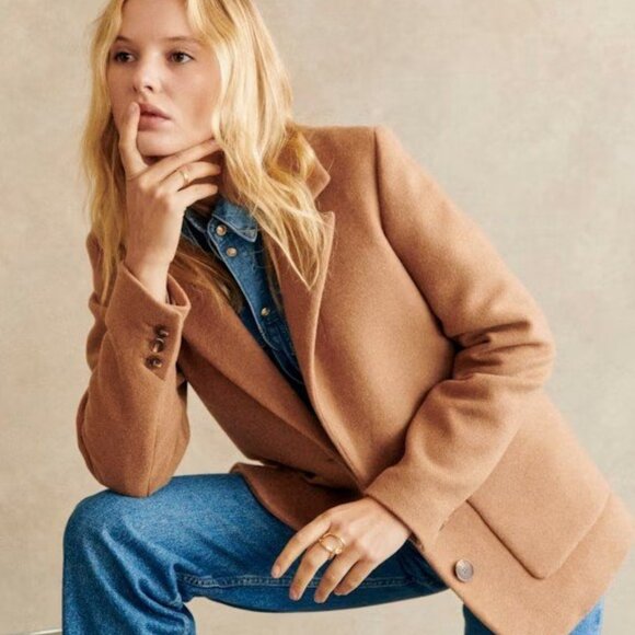 Sezane Jack Jacket in Camel - Picture 1 of 6